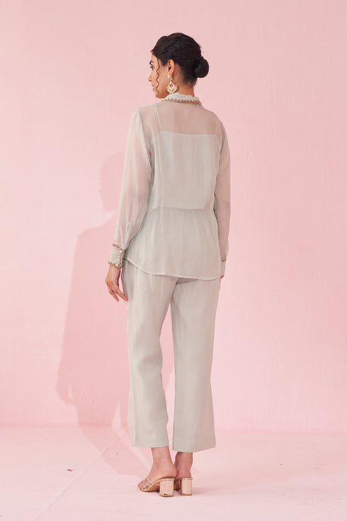 Gulmina Pale Blue Shirt Pant Set